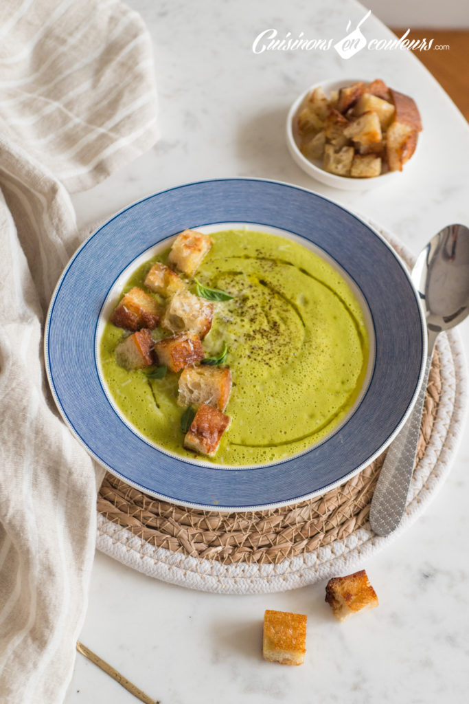 10- Velout&eacute; de courgettes au parmesan