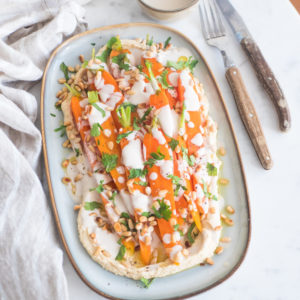 Salade de carottes au houmous