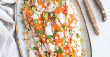 Salade de carottes au houmous