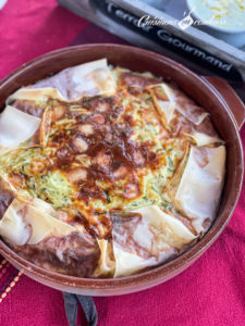 Tarte aux courgettes avec des feuilles de brick