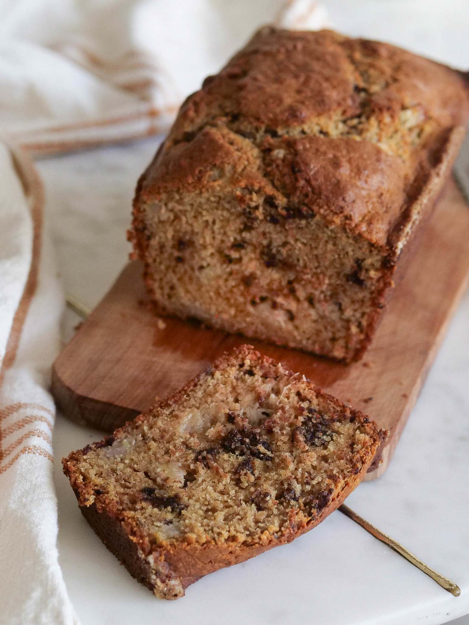 Banana Bread, un cake à la banane et au pépites de chocolat