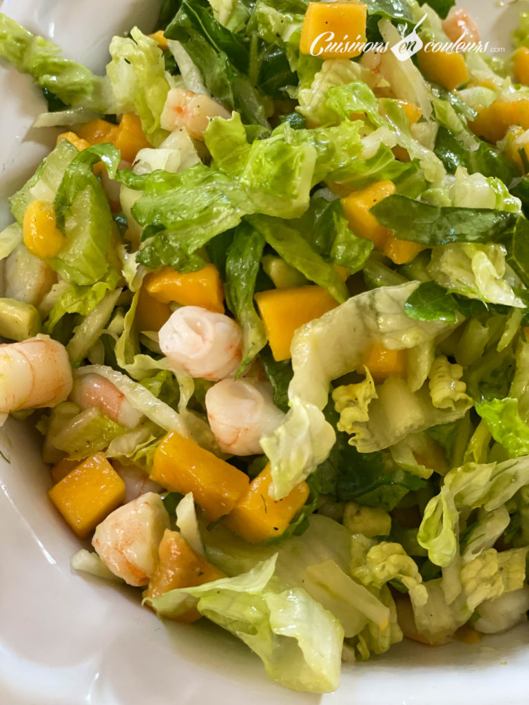Salade-crevettes-mangue-fenouil-1-768x1024 - Salade de crevettes, fenouil, mangue et avocat