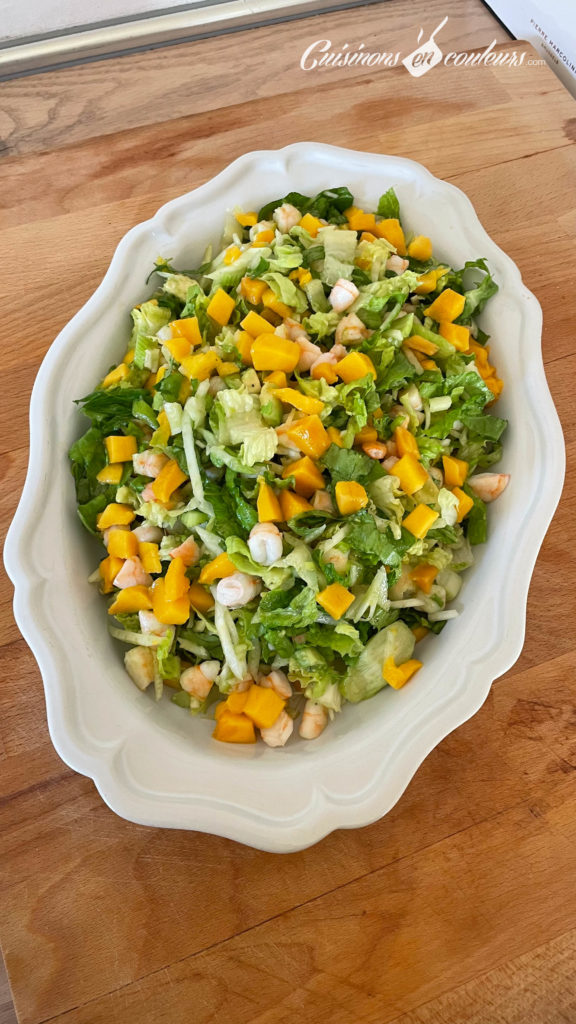 Salade-crevettes-mangue-fenouil-3-576x1024 - Salade de crevettes, fenouil, mangue et avocat