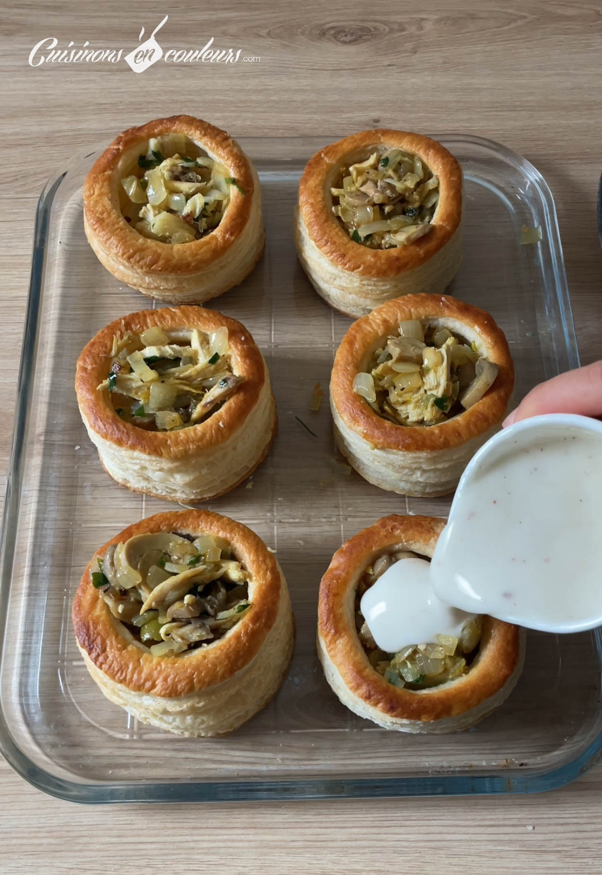 Vols au vent au poulet et aux champignons Cuisinons En Couleurs