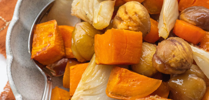 Légumes d’hiver rôtis au sirop d’érable