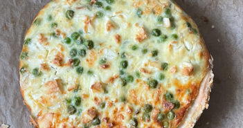 Quiche aux petits pois à la feta