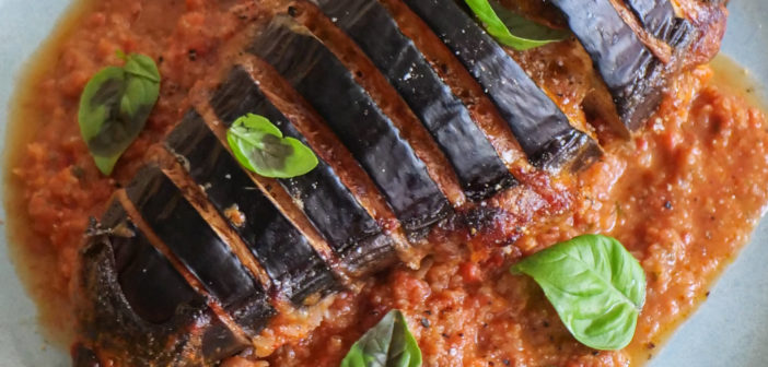 Aubergines gratinées à la mozzarella
