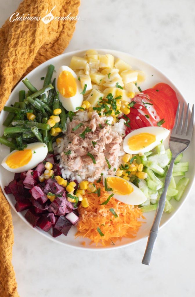 Salade-nicoise-1-672x1024 - Salade niçoise (version resto marocain)