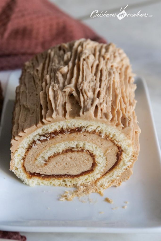 bûche roulée au praliné