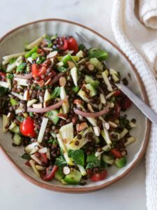 Salade de lentilles vertes