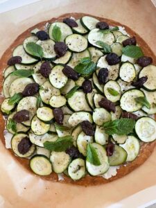 Tarte fine aux courgettes et au fromage de chèvre