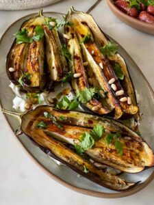 Aubergines rôties & labné