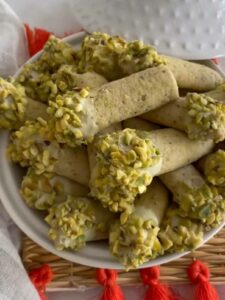 Sablés à la pistache et chocolat blanc