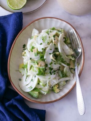 Salade de fenouil et avocat au lait de coco