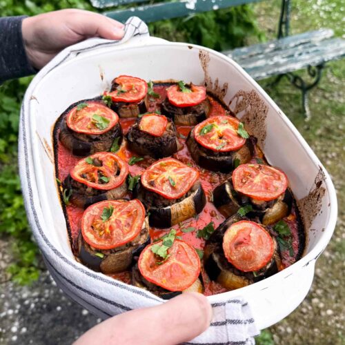 Aubergines a la viande hachee-15