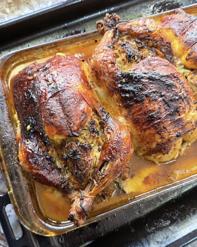 Poulet farci aux vermicelles et aux légumes