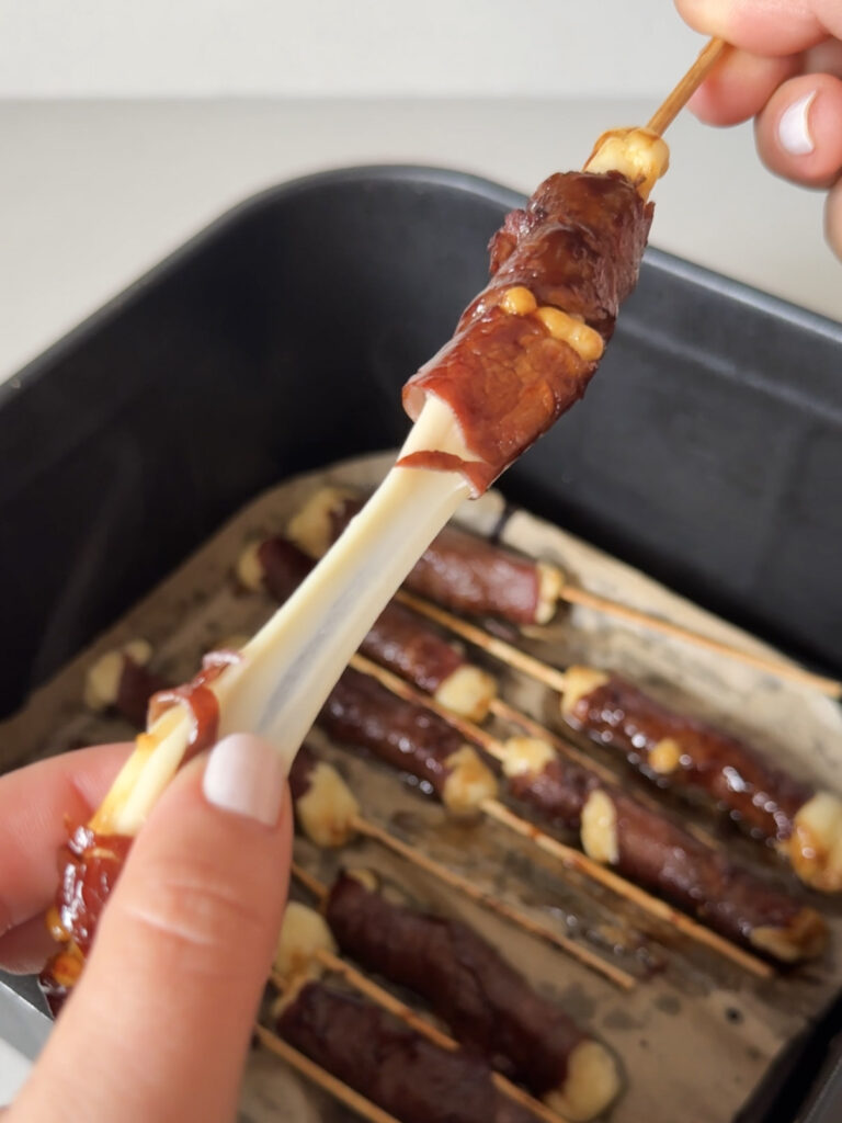 Brochettes de boeuf au fromage