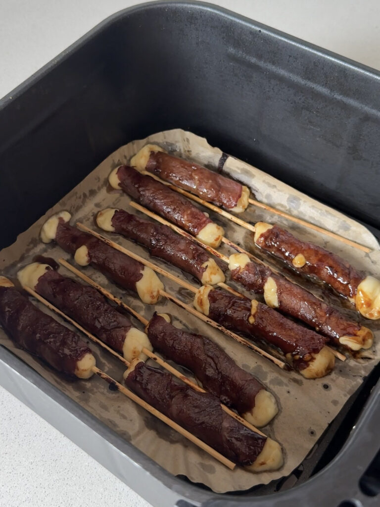 Brochettes de boeuf au fromage