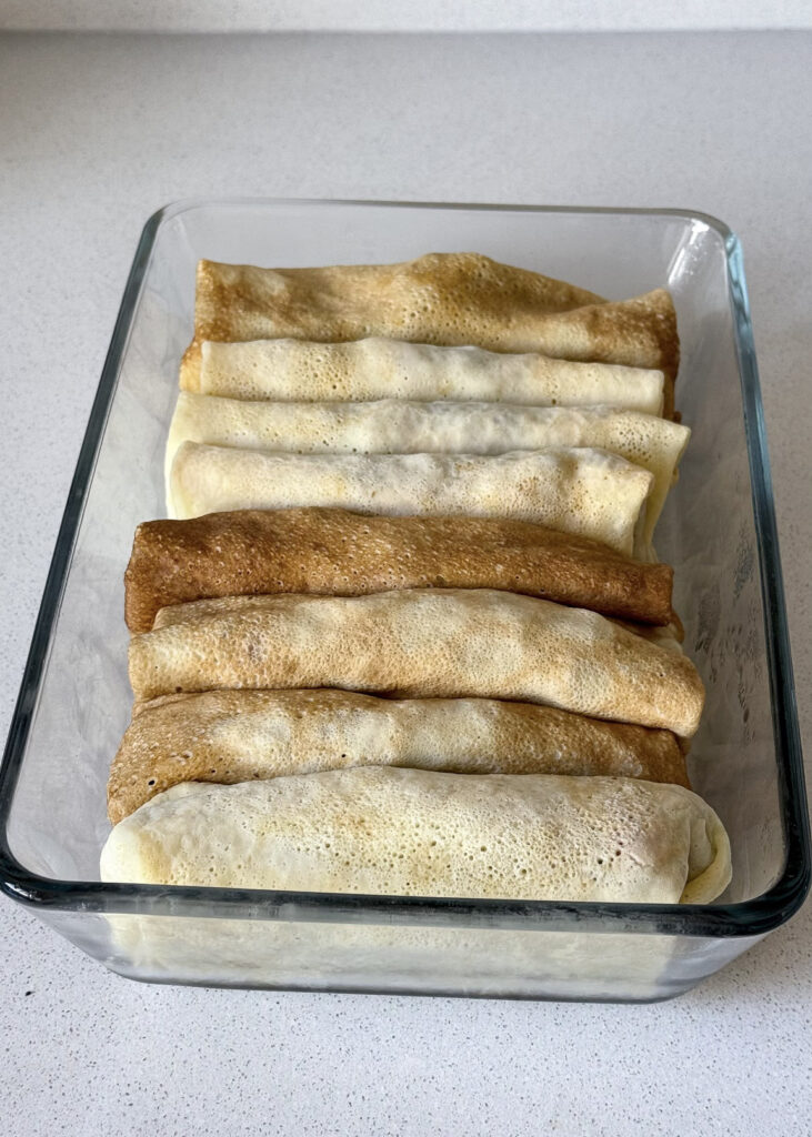 Crêpes farcies à la viande hachée