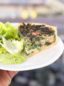 Quiche au saumon fumé et aux épinards très facile