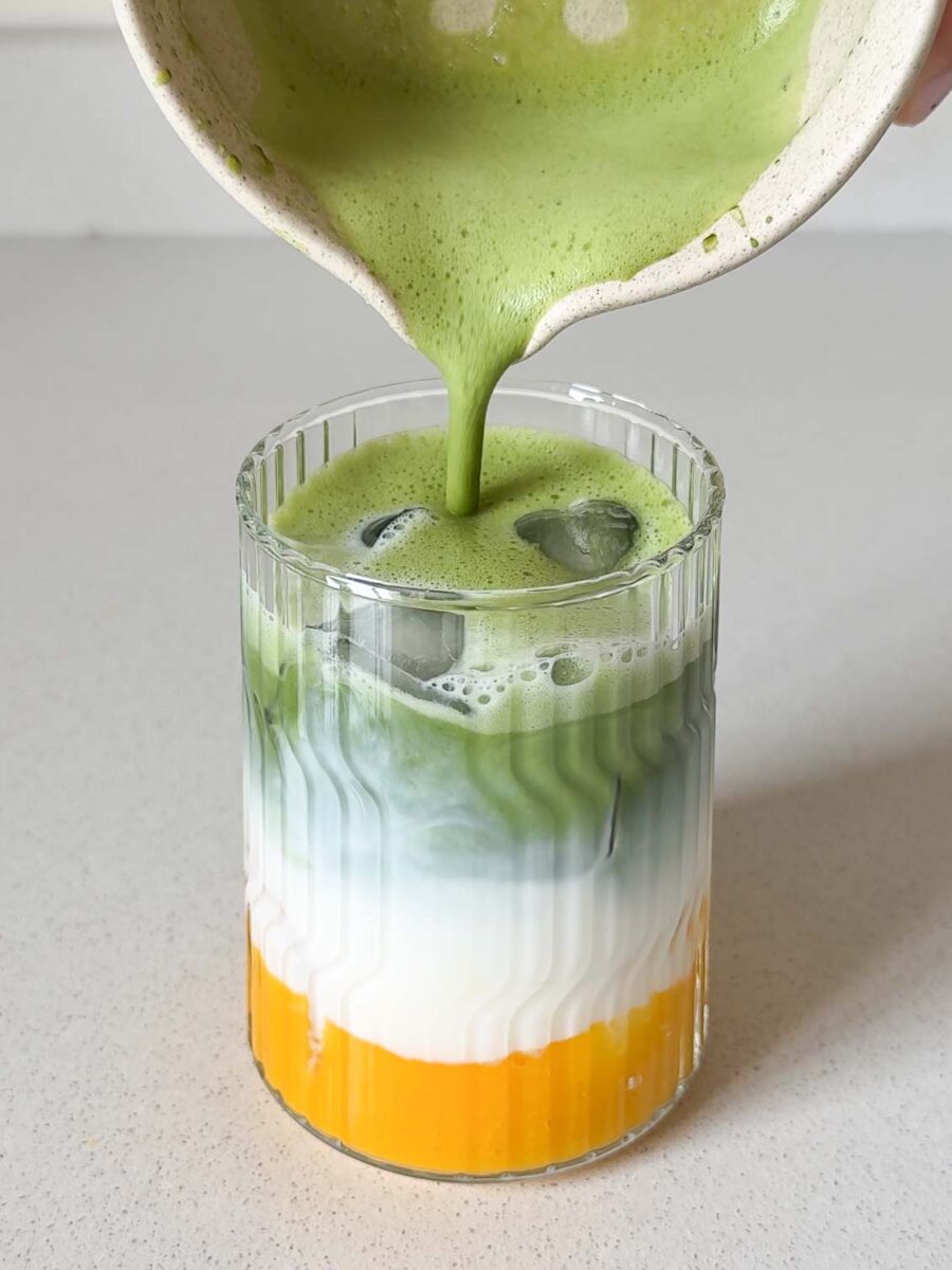 Mango Iced Matcha Latte