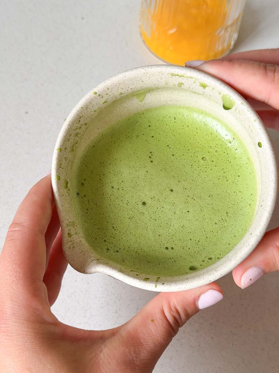 Mango Iced Matcha Latte