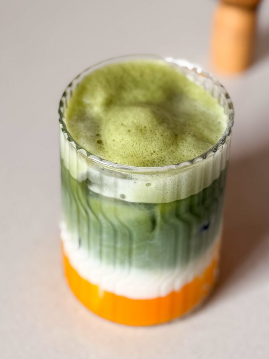 Mango Iced Matcha Latte