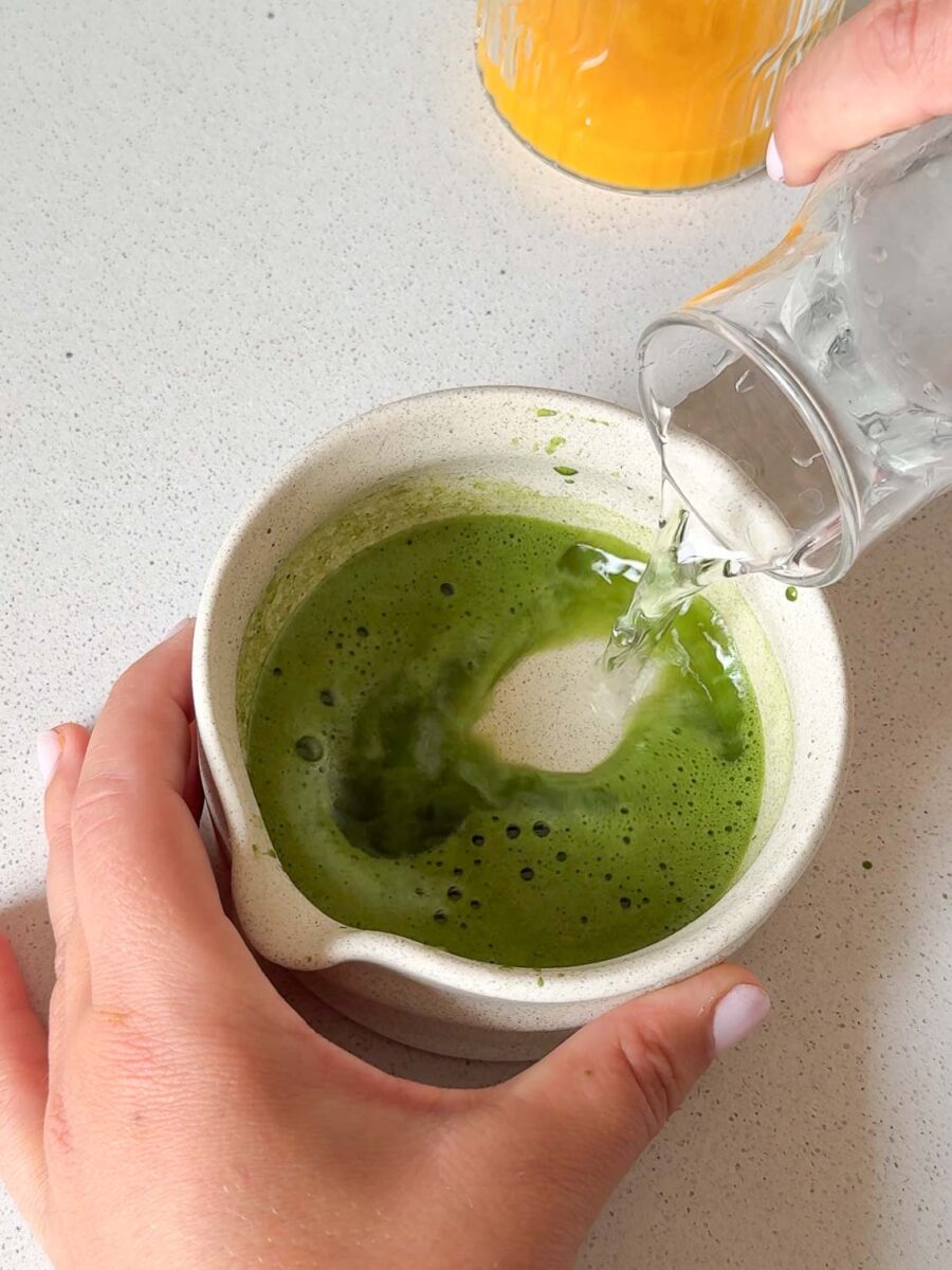 Mango Iced Matcha Latte