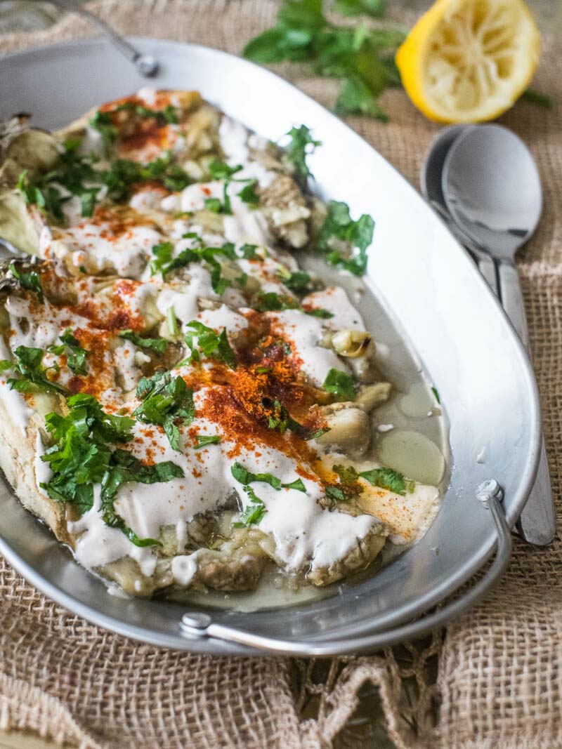 5- Aubergines rôties, sauce au tahiné