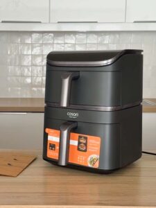 Test de l’Airfryer Cosori Turbo Tower : mon avis sur l’air fryer double bac vertical