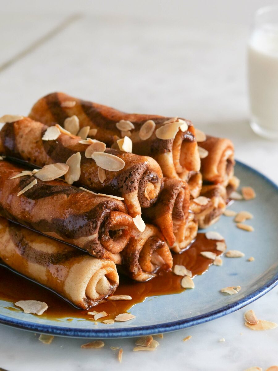Je les ai servi avec du caramel et des amandes effilées torréfiées mais vous pouvez aussi…