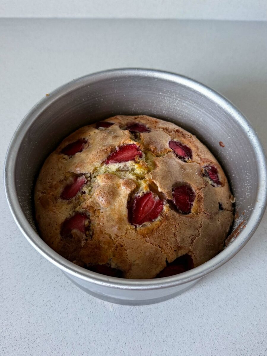 Gâteau aux fraises et l’huile d’olive