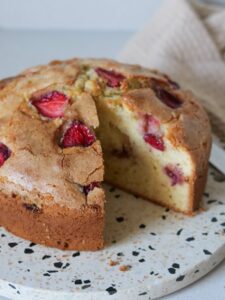 Gâteau aux fraises et l’huile d’olive