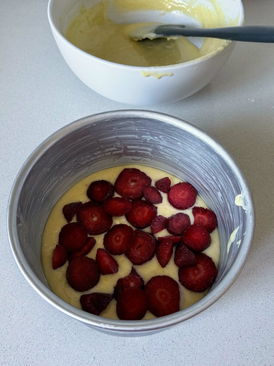 Gâteau aux fraises et l’huile d’olive
