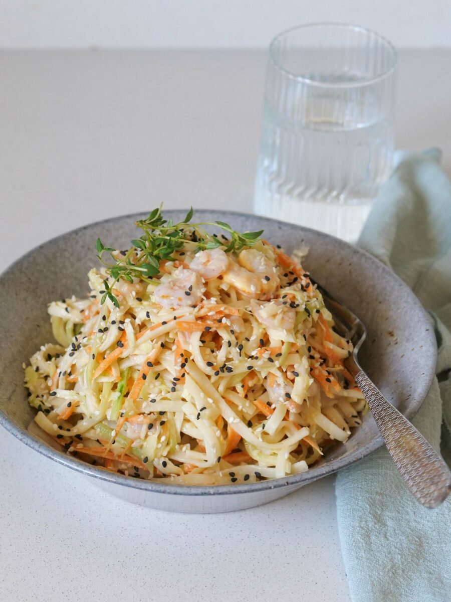 Salade kani au surimi et aux crevettes